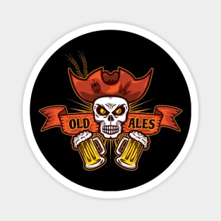 Pirate Skull Old Ales Magnet